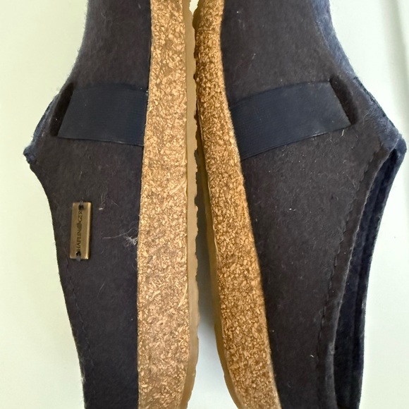 Haflinger women’s Blue and Gray Slip-On Shoes with Swirl Design size 8-8.5 - Picture 4 of 6